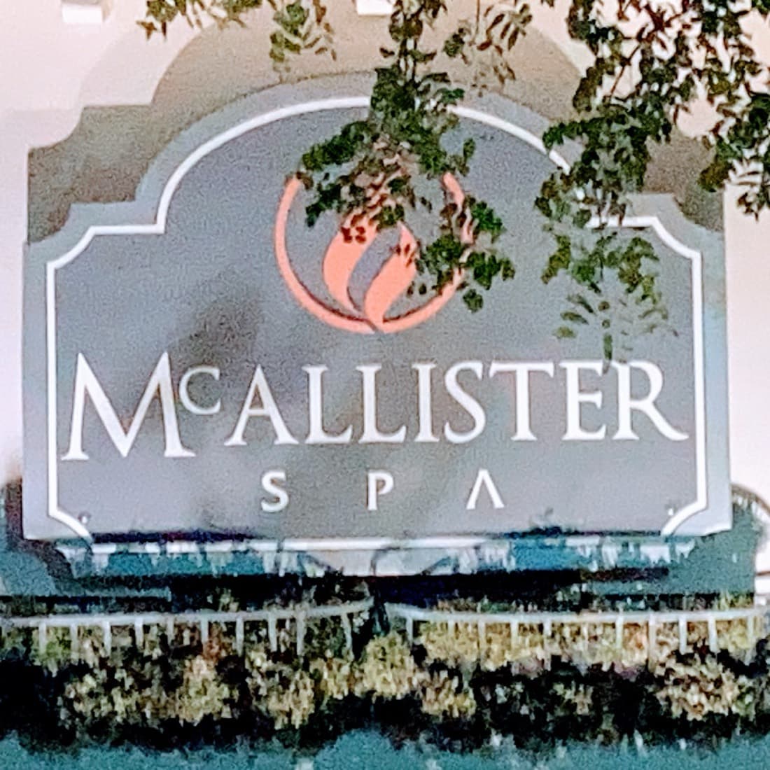 McAllister Spa sign outside the South Beach hair salon and day spa